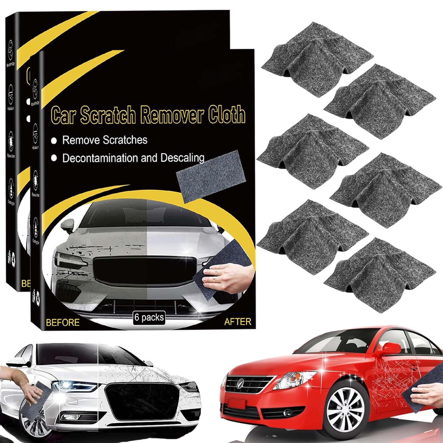 AONAT Nano Sparkle Tücher 10er Set - Kratzerentferner Für Auto-Lack