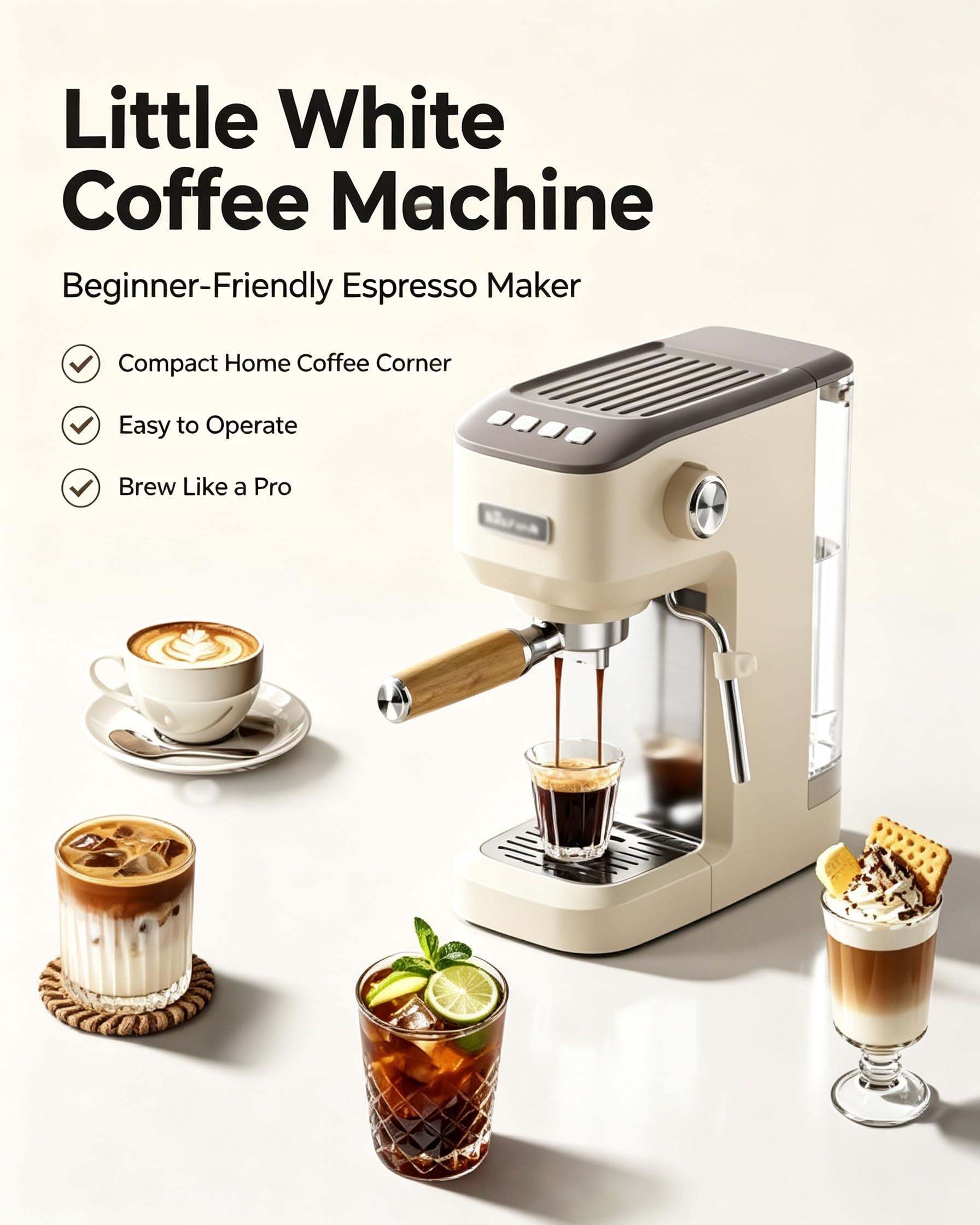 Ekspres do kawy 20Bar, kompaktowy ekspres do espresso