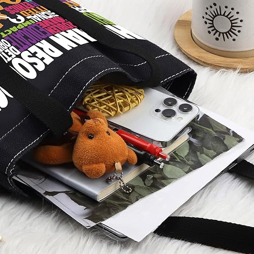 Miniatura 3 de LEVLO Recursos humanos Bolso de hombro del reclutador de los regalos de la lona del bolso de asas de la lona para el compañero de trabajo de la