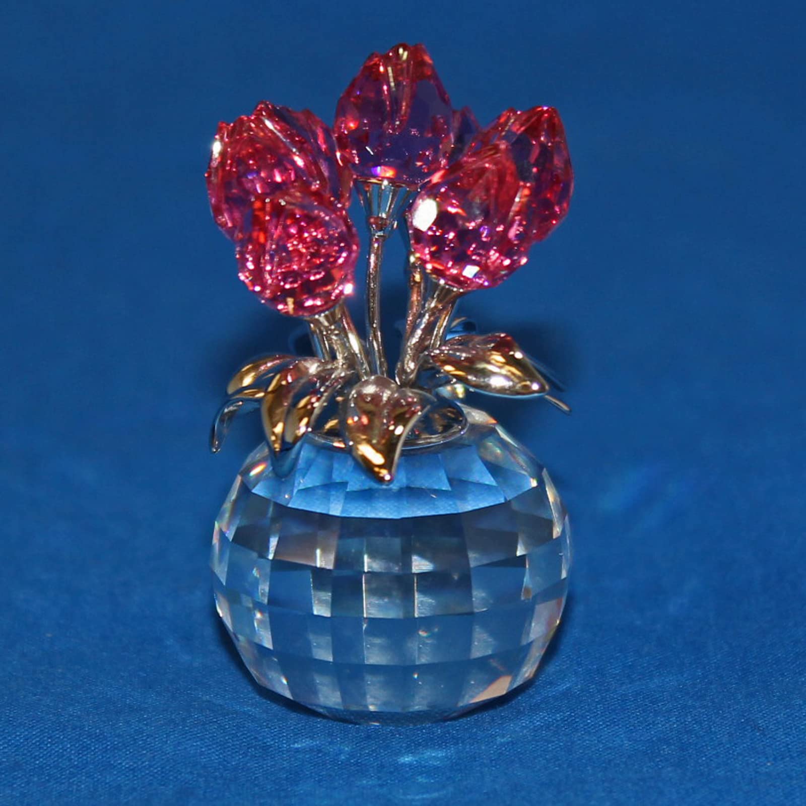スワロフスキー チューリップ ローズ オブジェ Amazon.com: Swarovski Crystal Rose Tulips : Home & Kitchen