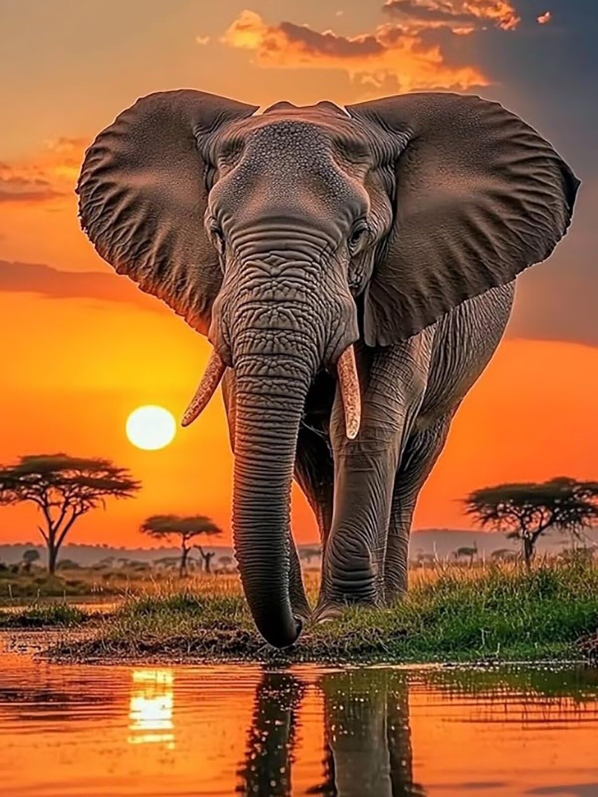 Diamond Painting Elefante Diamond Painting Kit Completo 100 x 150 cm, B-117