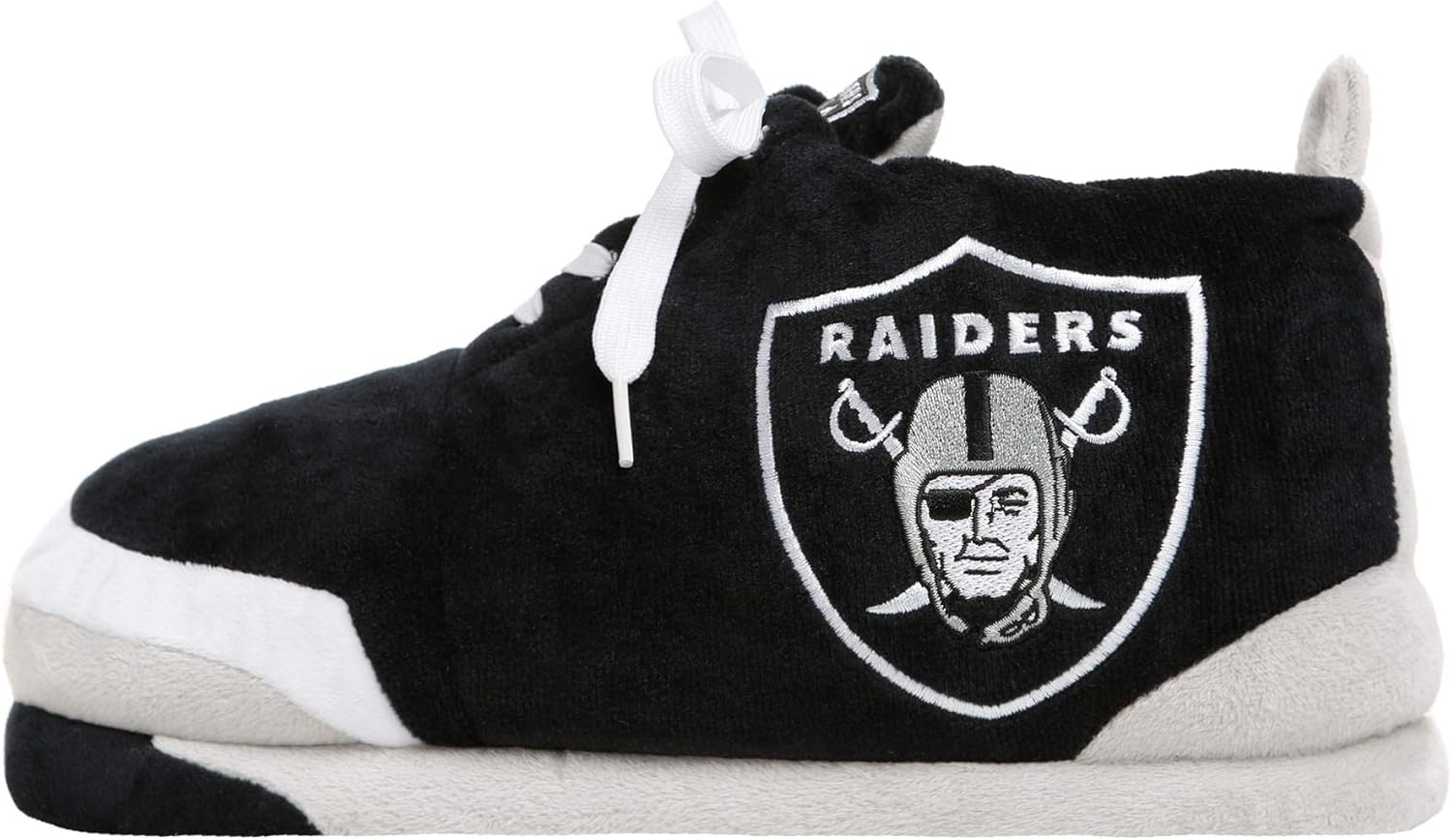 FOCO Mens NFL Team Logo Plush Oversized Sneaker Slippers