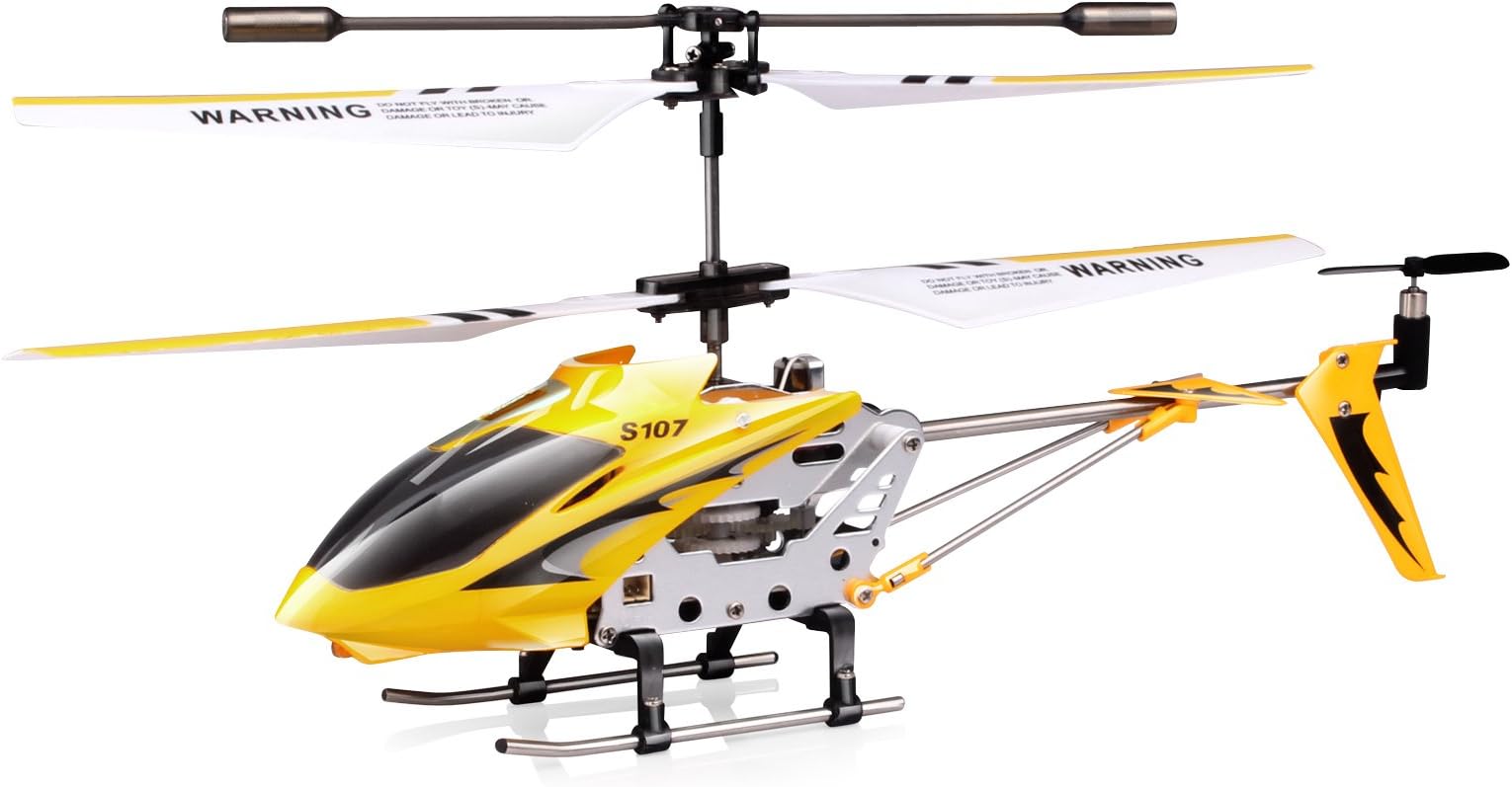 S107/S107G 3 Channel RC Heli with Gyro - Yellow