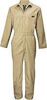 Vista 16 de Natural Uniforms Overol de sarga de manga larga con cremallera para hombre, resistente a las manchas y a las arrugas