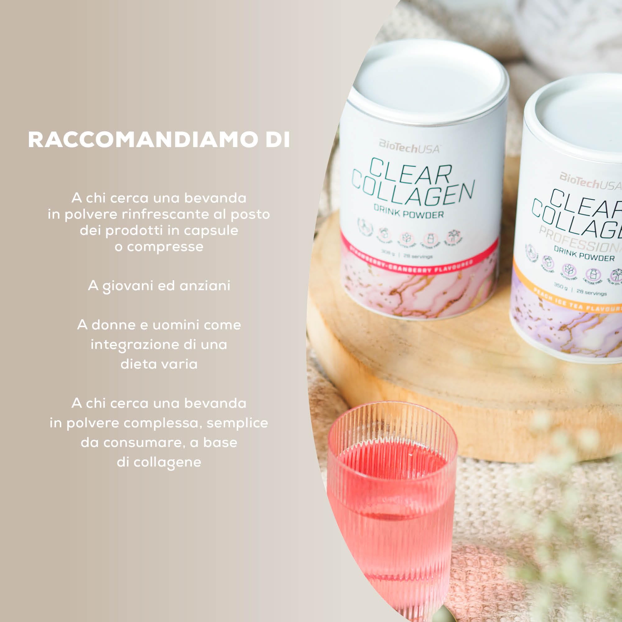 BioTechUSA Clear Collagen Professional | collagene da bere | Vitamina C per la normale formazione di collagene | con biotina e zinco | dissetante | 350 g, Mango