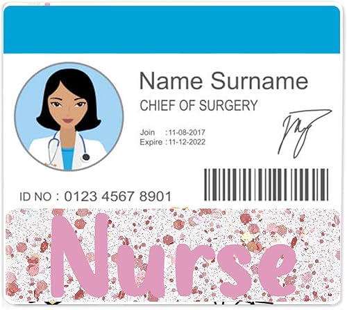 Miniatura 2 de Plifal Insignia de enfermera portatarjetas de amigo, accesorios de enfermería, lindo rostro sonriente, arco iris, identificación horizontal,