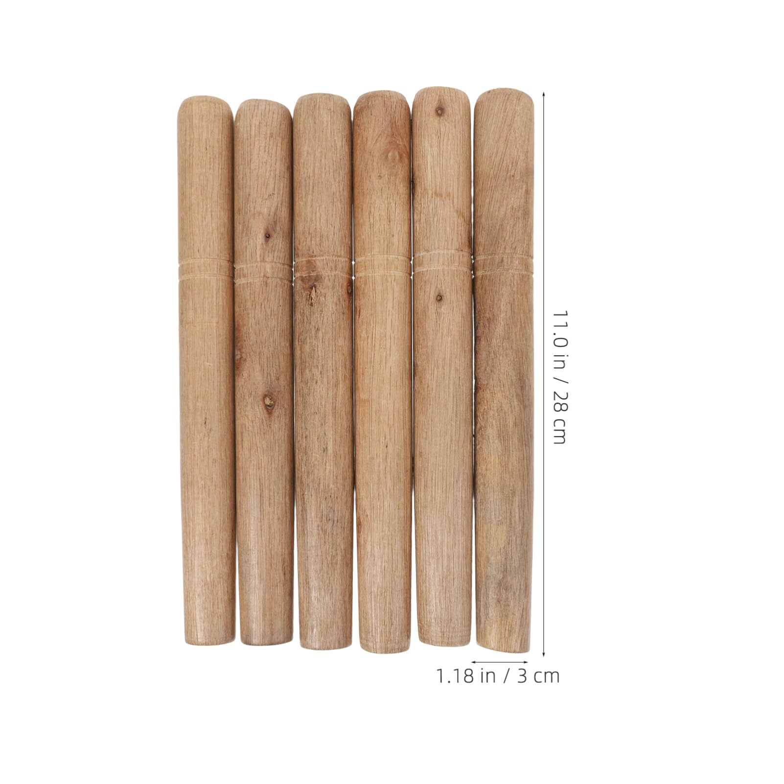 VICASKY 6pcs Wooden Handle Replacement for Garden Tools Fits Hoes Sickles Hammers Hatchets 28cm Length Hardwood Comfort Grip