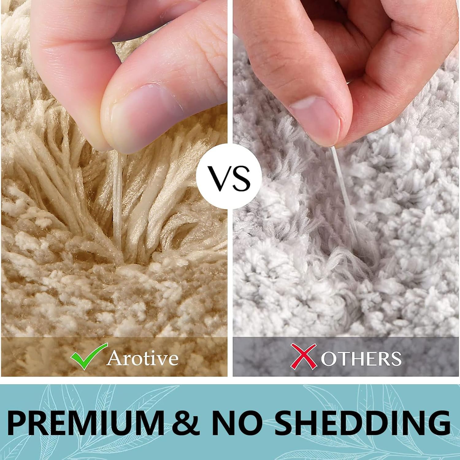 Arotive Microfiber Bathroom Rugs 3 Piece with Toilet Lid Cover, Shaggy Soft and Absorbent Bath Rug, Non-Slip, Machine Washable Bath Mats for Bathroom（24x16+24x20+17.5x15, Camel