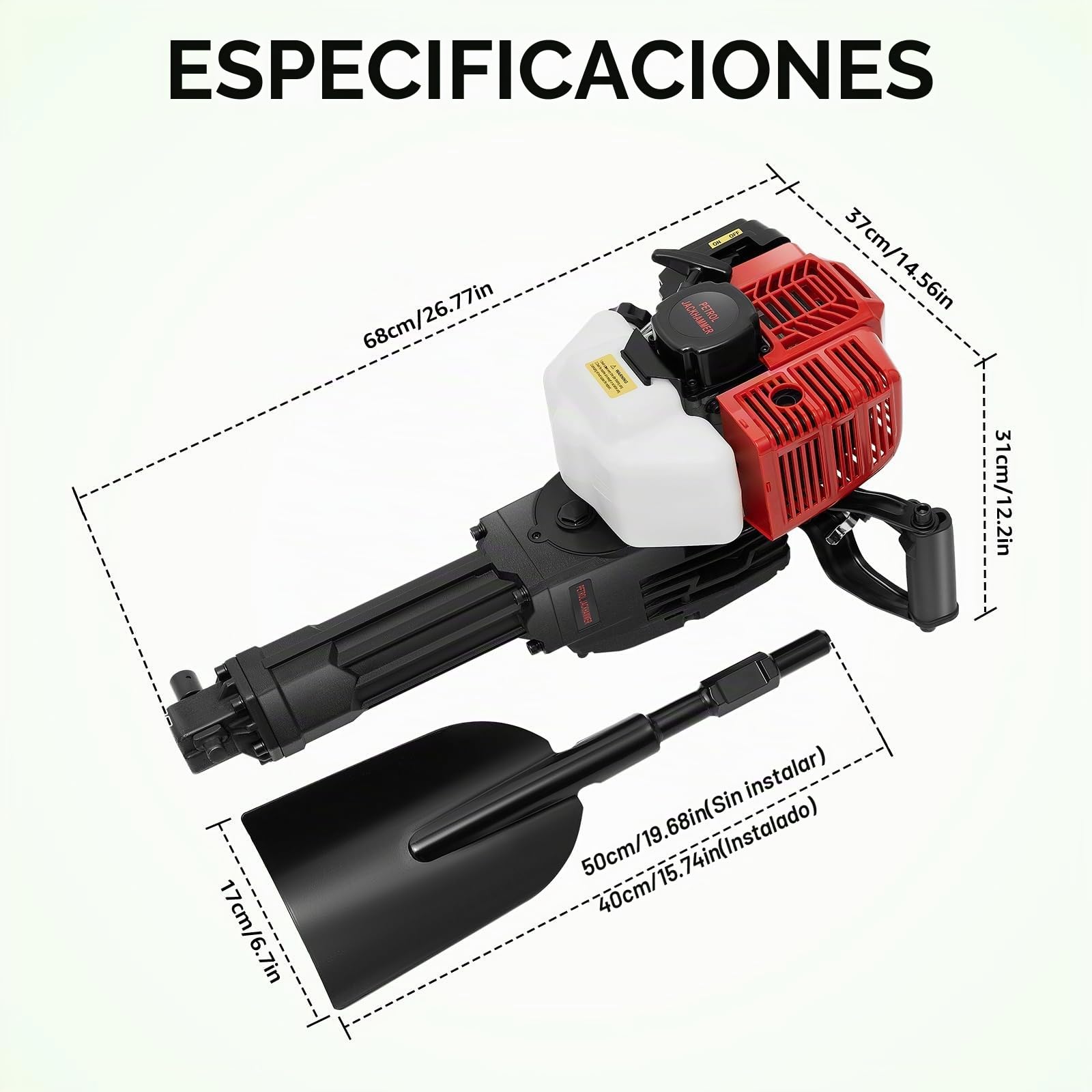 Trituradora de árboles de jardín manual 52CC portátil de gasolina para jardín a gasolina para árbol