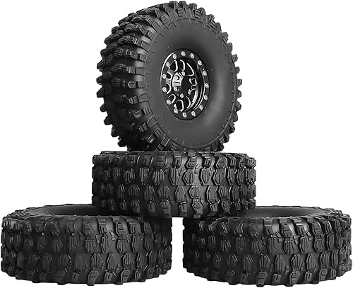 Juego de ruedas y neumáticos Beadlock de aluminio de alto agarre 1.9 para Traxxas TRX-4 Axial SCX10 Capra RC4WD Redcat Gen8 escala 110 RC Crawler