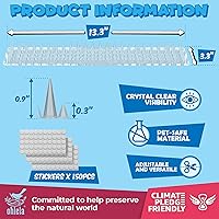 Vista 2 de ohlela Paquete de 24 picos para pájaros para exteriores para mantener alejadas a las aves, disuasorio de palomas de balcón de 26.5 pies, disuasorios