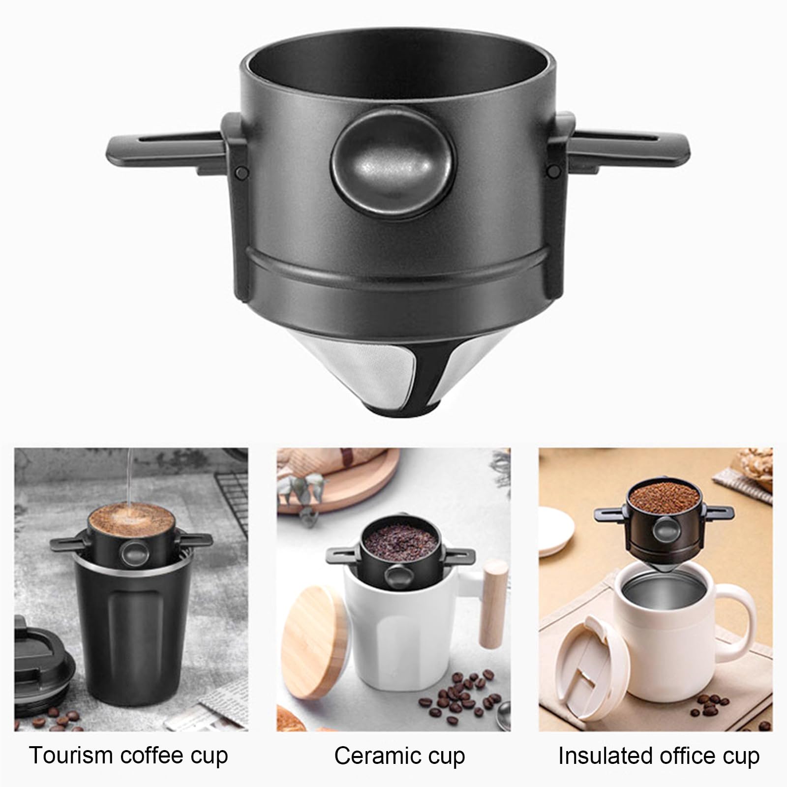 Gocciolatore Per Caffè Laiyeoy In Acciaio Inox – Filtro Riutilizzabile A Doppia Maglia Per Una Tazza Perfetta