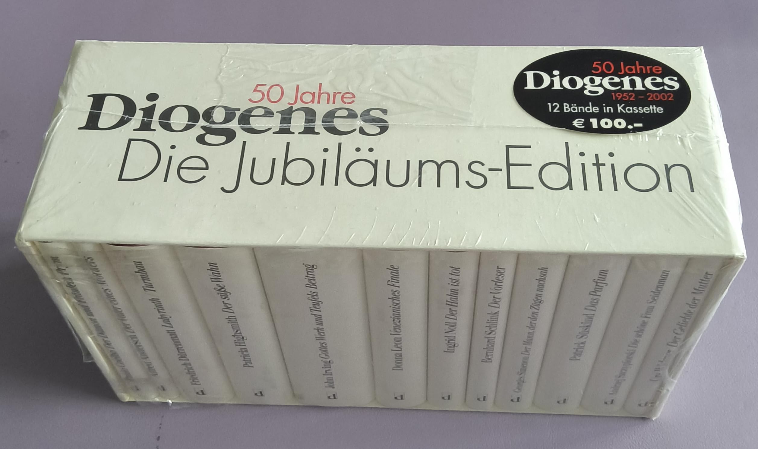 Diogenes Jubiläums-Edition in 12 Bänden in Kassette