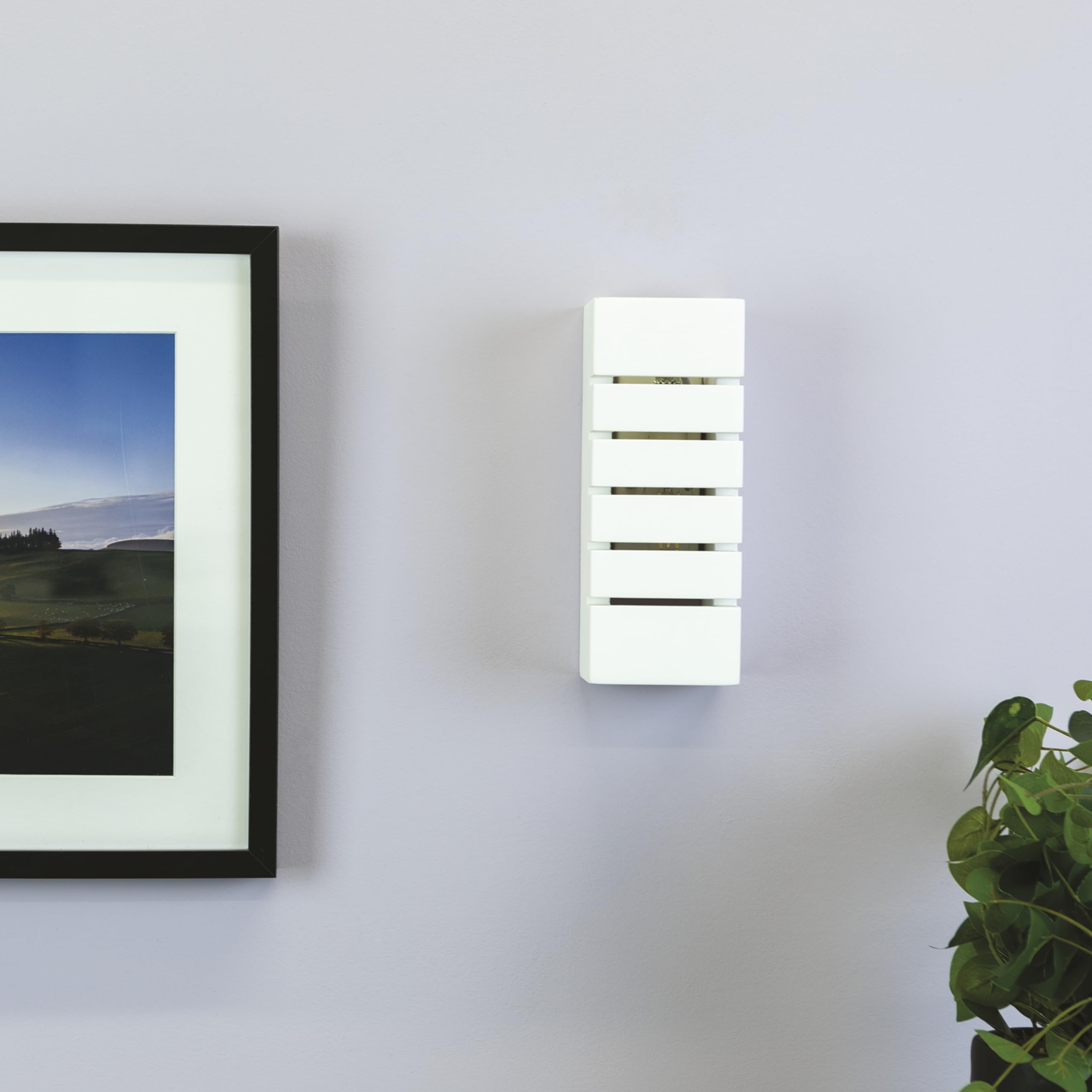 Integral LED Rafina Indoor Decorative Paintable Plaster Up & Down Wall Light, Requires 1x E14 LED Bulb (Sold separately) - Image 2