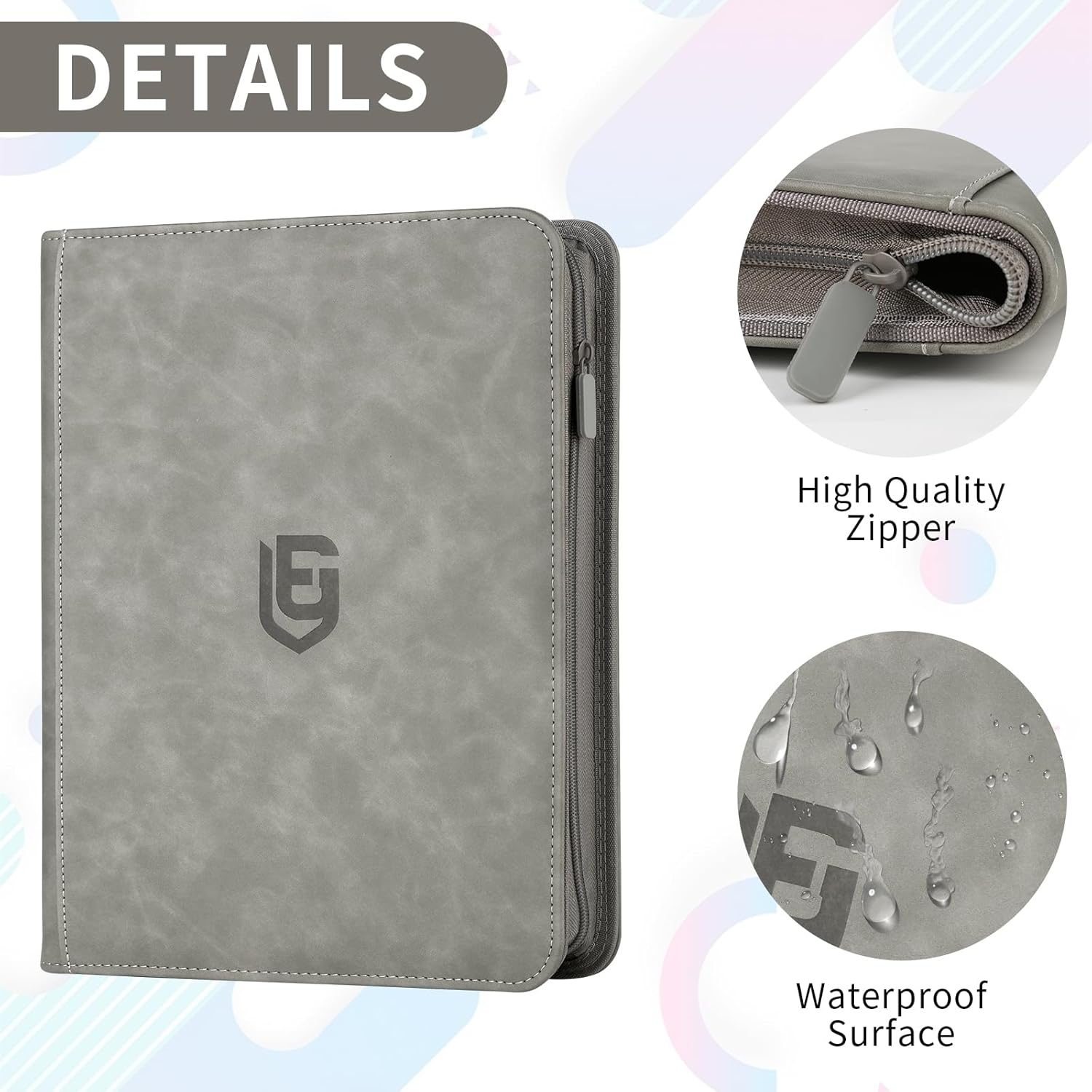 12 Pocket Card Binder,720 Pocket Trading Card Binder，Side Loading Collectible Card Albums for MTG, for TCG Football, Sports, Game Cards Grey