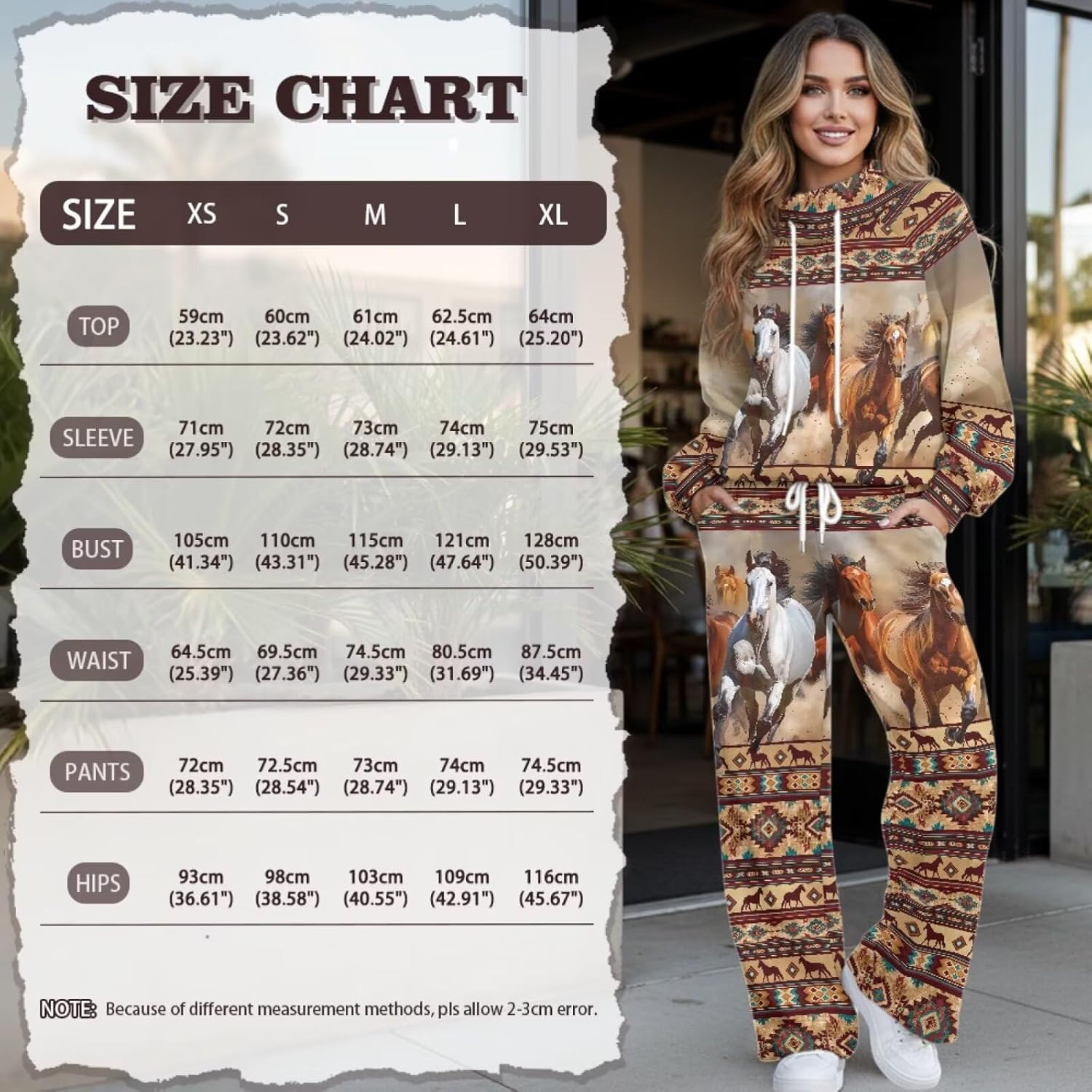 Fall Outfits 2 Piece Sets for Women XS-XL Sweatsuits Hooded Sweatshirt and Wide Leg Pants