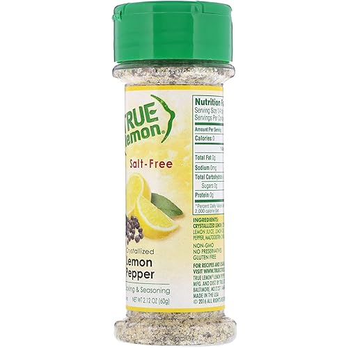 Miniatura 3 de Condimento True Lemon Pepper (paquete de 2) Ingredientes naturales, sin sal, sin gluten