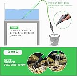 Boxtech Aquarium Changer l'eau, Kit de Nettoyage pour Gravier d'aquarium avec Siphon pour Changer l'eau et Nettoyer Le Sable - 3