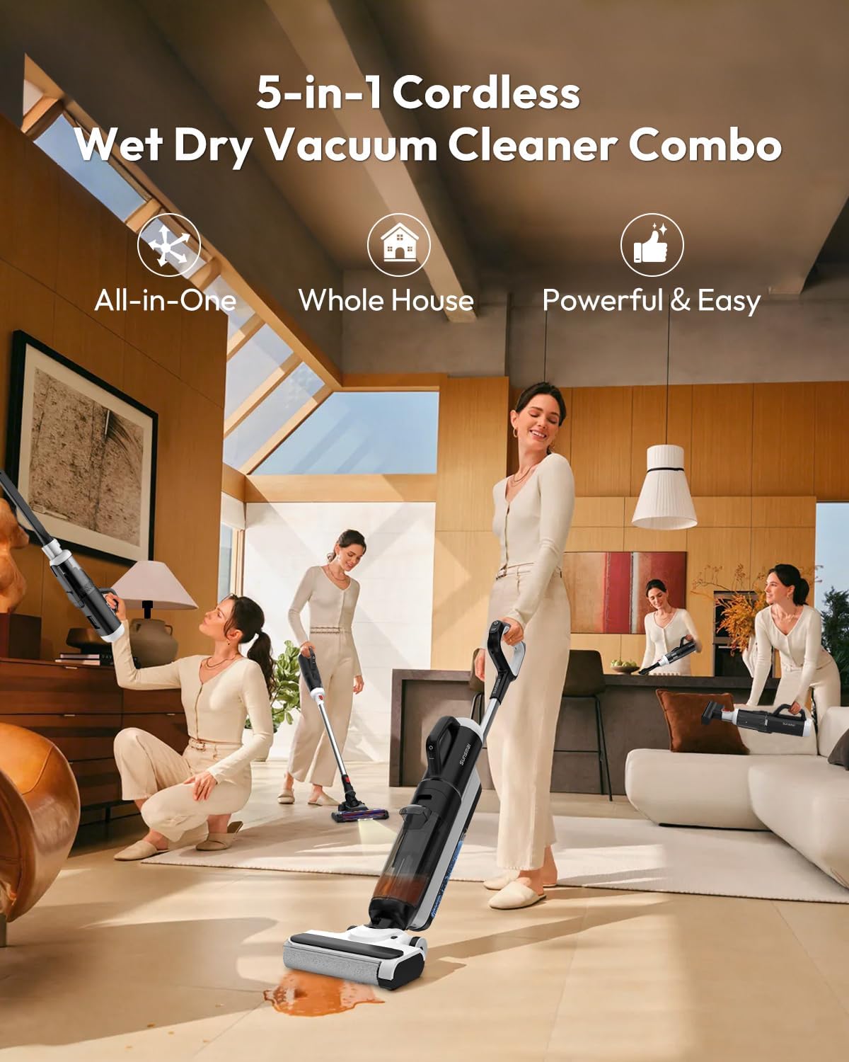 The SUNSMAI 5-in-1 Vacuum Mop Cleaner