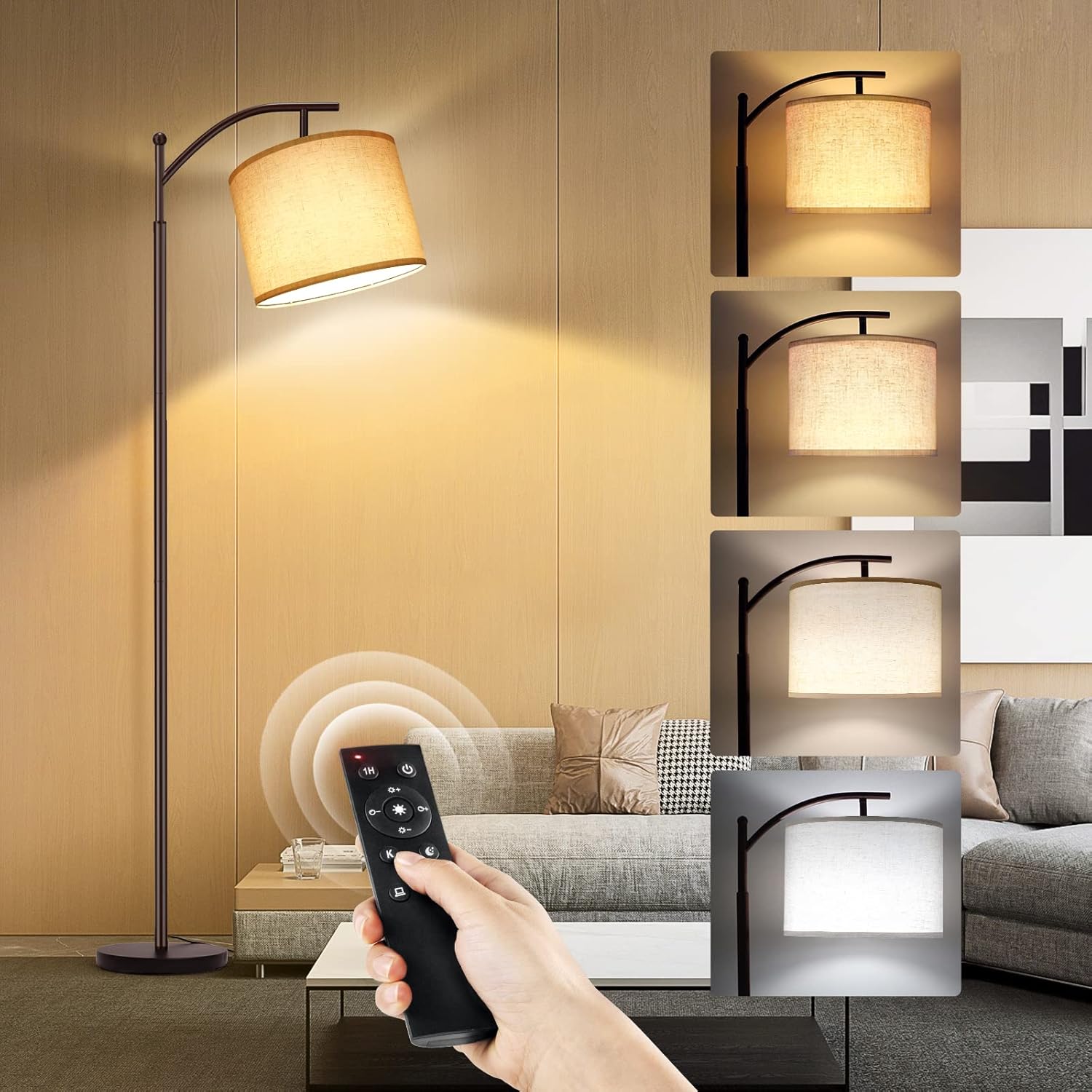 OUTON Floor Lamp for Living Room with Remote Control, 4 Color