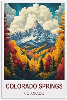 Colorado Springs Colorado Vintage Travel Posters 12x18inch(30x45cm) Canvas Wall Art Painting Prints