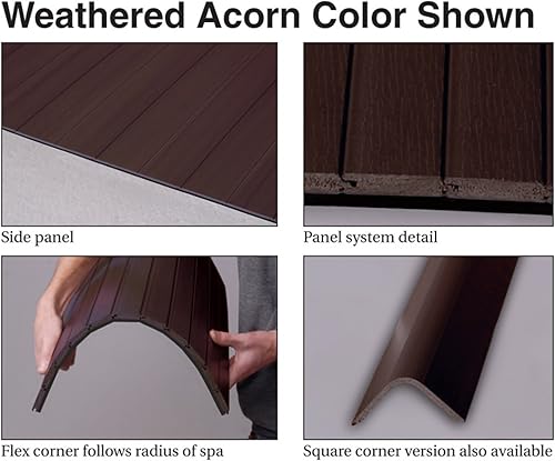 Vista 24 de Juego de repuesto de revestimiento para jacuzzi Spakit-FL-ACE de Highwood, flexible, para esquinero, Gris (Coastal Gray)