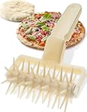 Orblue Pizza Dough Docker, Pizza Roller with Spikes, Pizza Docking Tool for Home & Commercial Kitchen - Pizza Oven Accessories that Prevent Dough from Blistering
