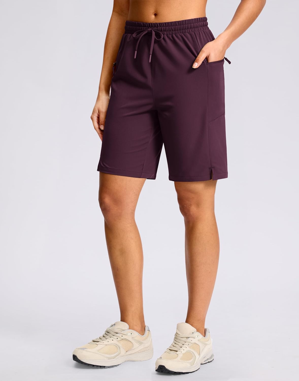 G Gradual Women's Hiking Shorts 2 Zipper Pockets Quick Dry Lightweigh 9" Bermuda Cargo Shorts Water Resistant Athletic Golf - Image 2