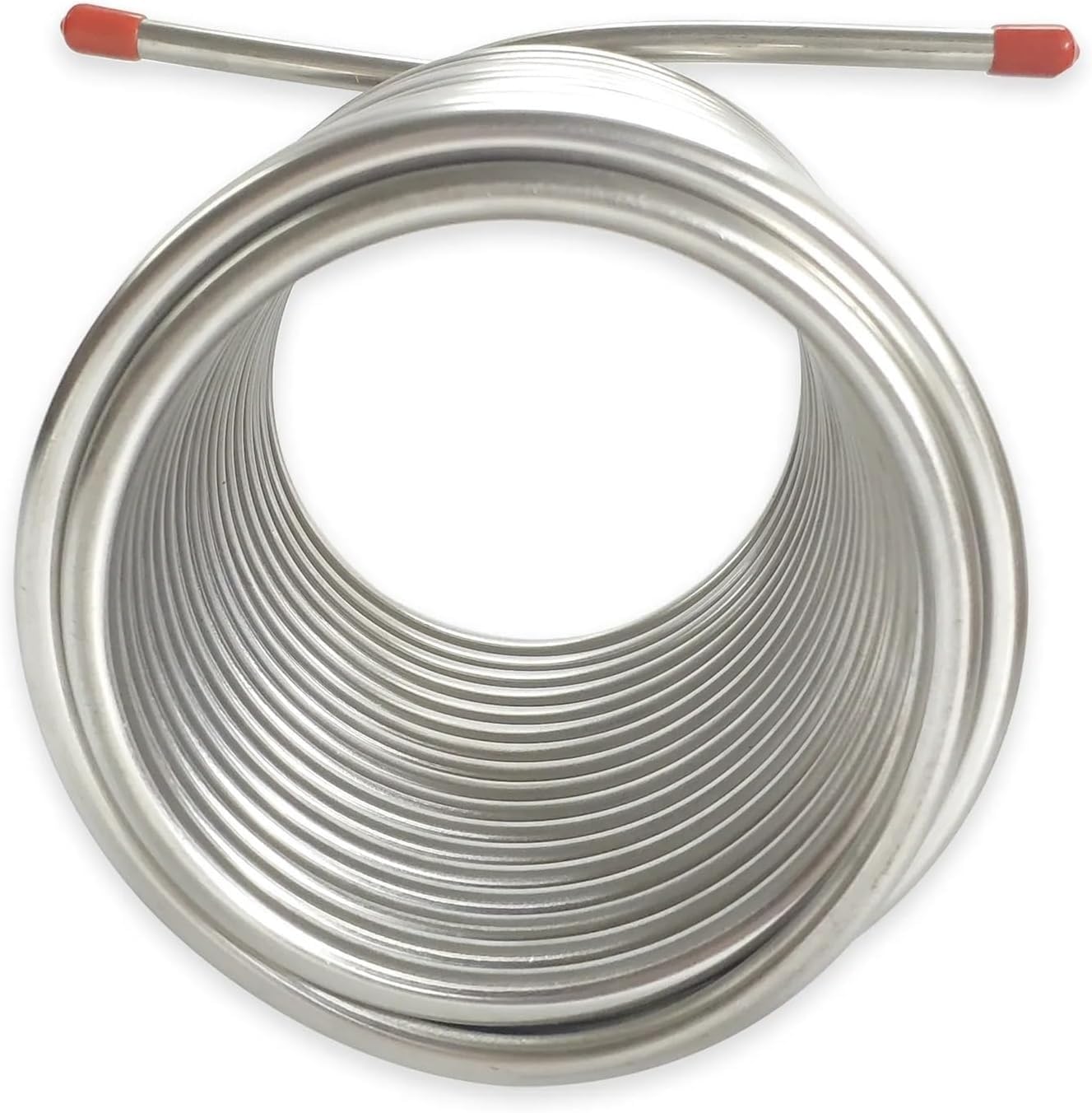 Intercambiador de calor, serpentín de enfriamiento de 19 m de longitud, enfriador de mosto de agua y cerveza de doble capa, serpentín de acero inoxidable de caja, tubo de 8 mm, enfriador de cerveza de