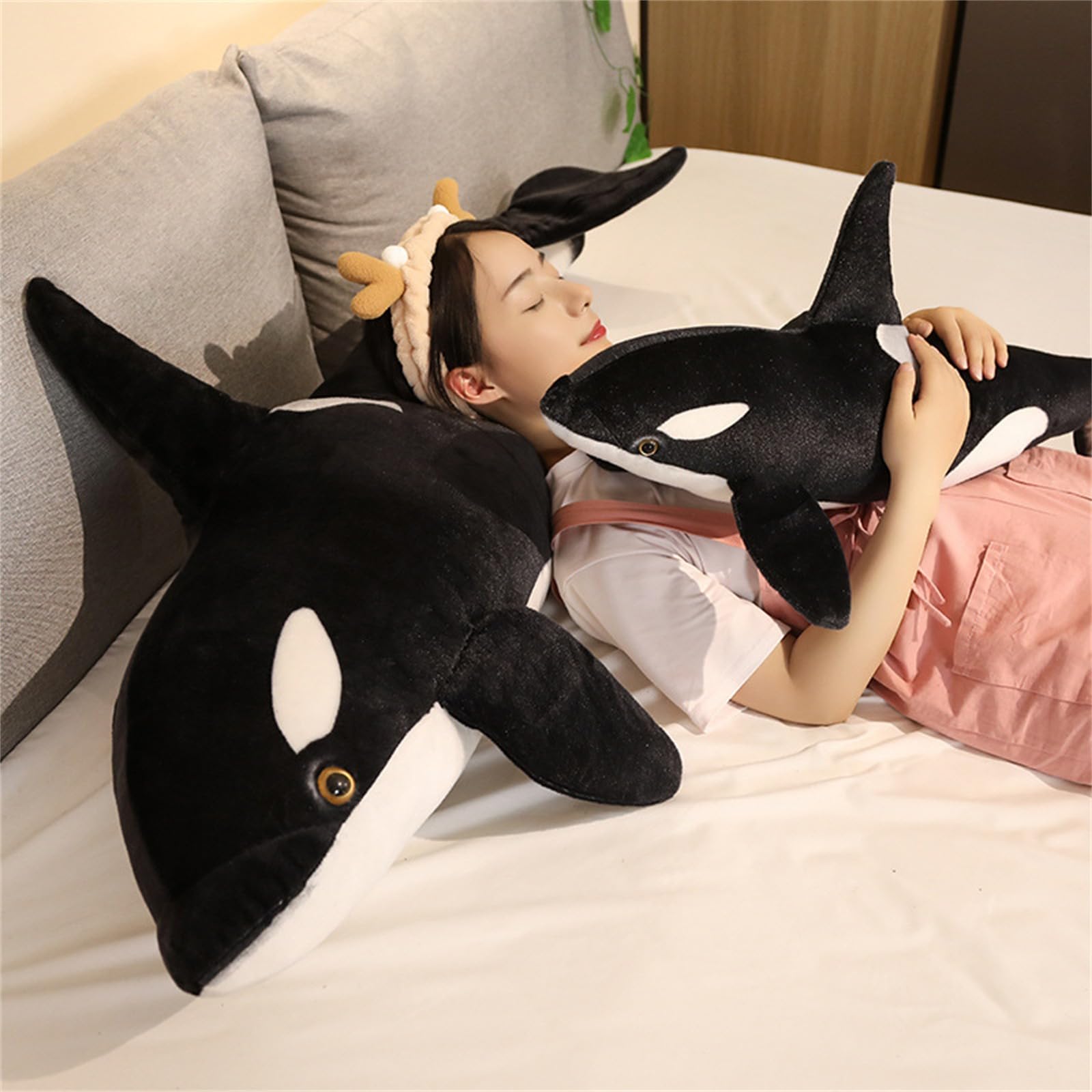 Peluche, Orca Peluche, Giocattolo Gigante Morbido Balena Assassina(50 cm)