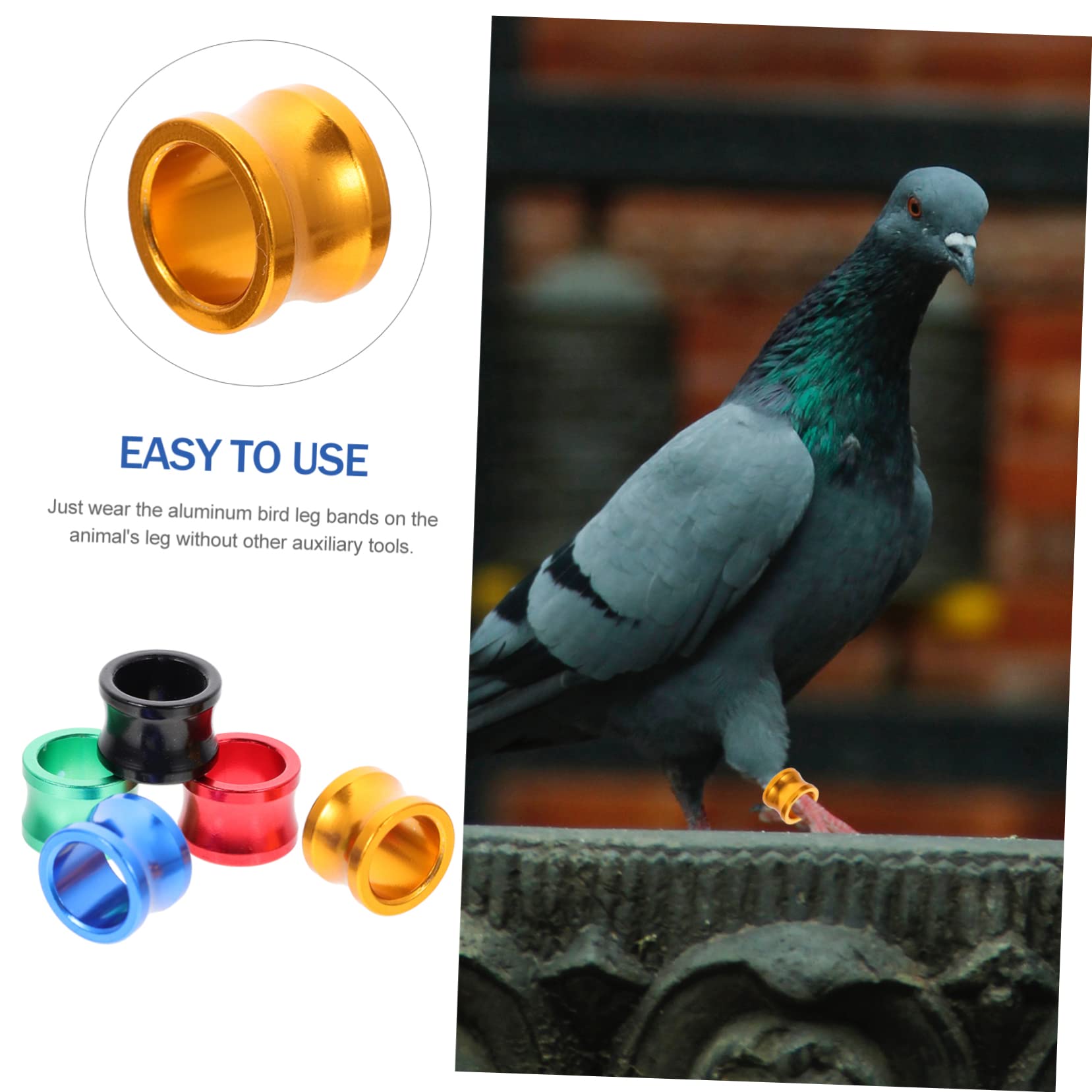 BESPORTBLE 80pezzi Anelli Colorati per Pigeon Leg Bands per Identificazione Uccelli e Pollame di Anelli per Piccioni Privati Alta visibilità e Resistenza