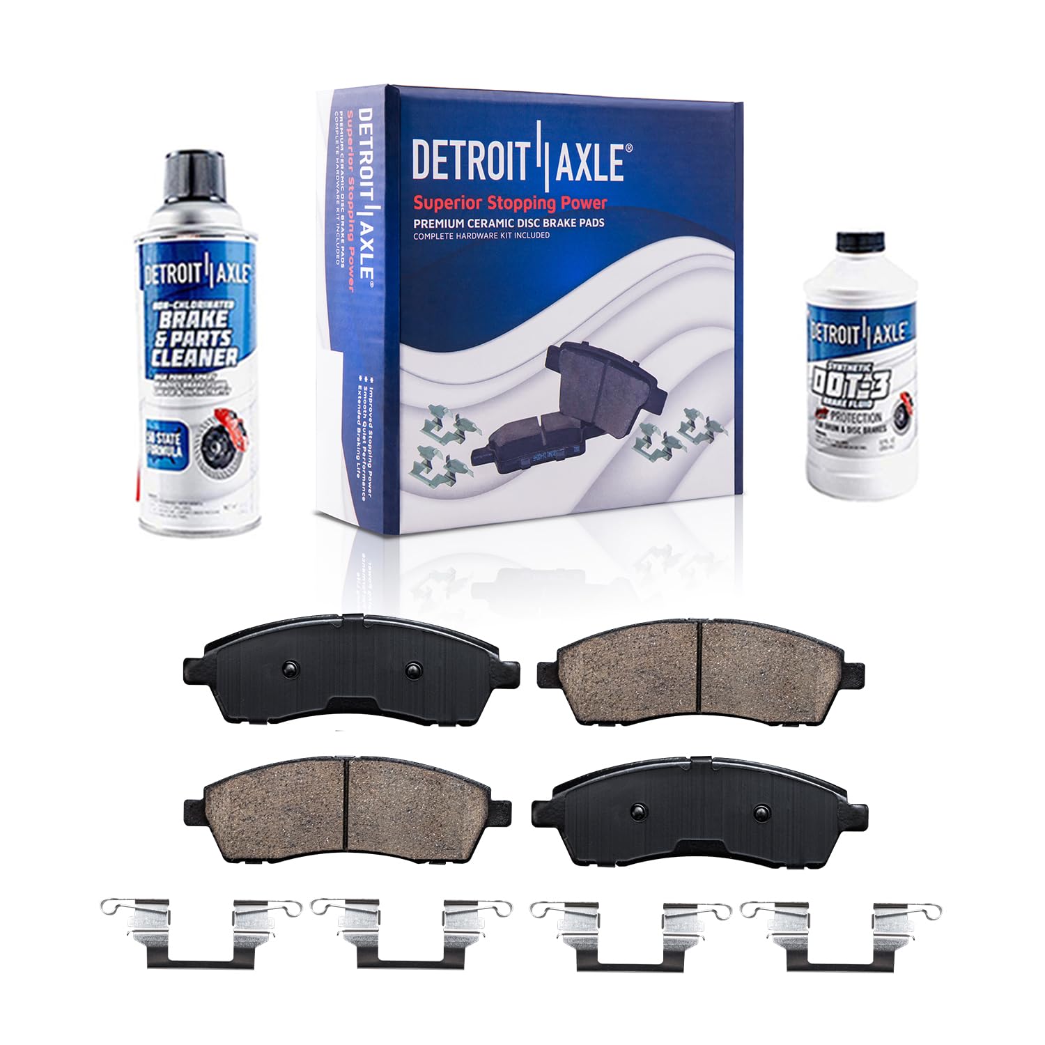 Detroit Axle - Rear Brake Pads for 2000-2005 Ford Excursion 1999-2004