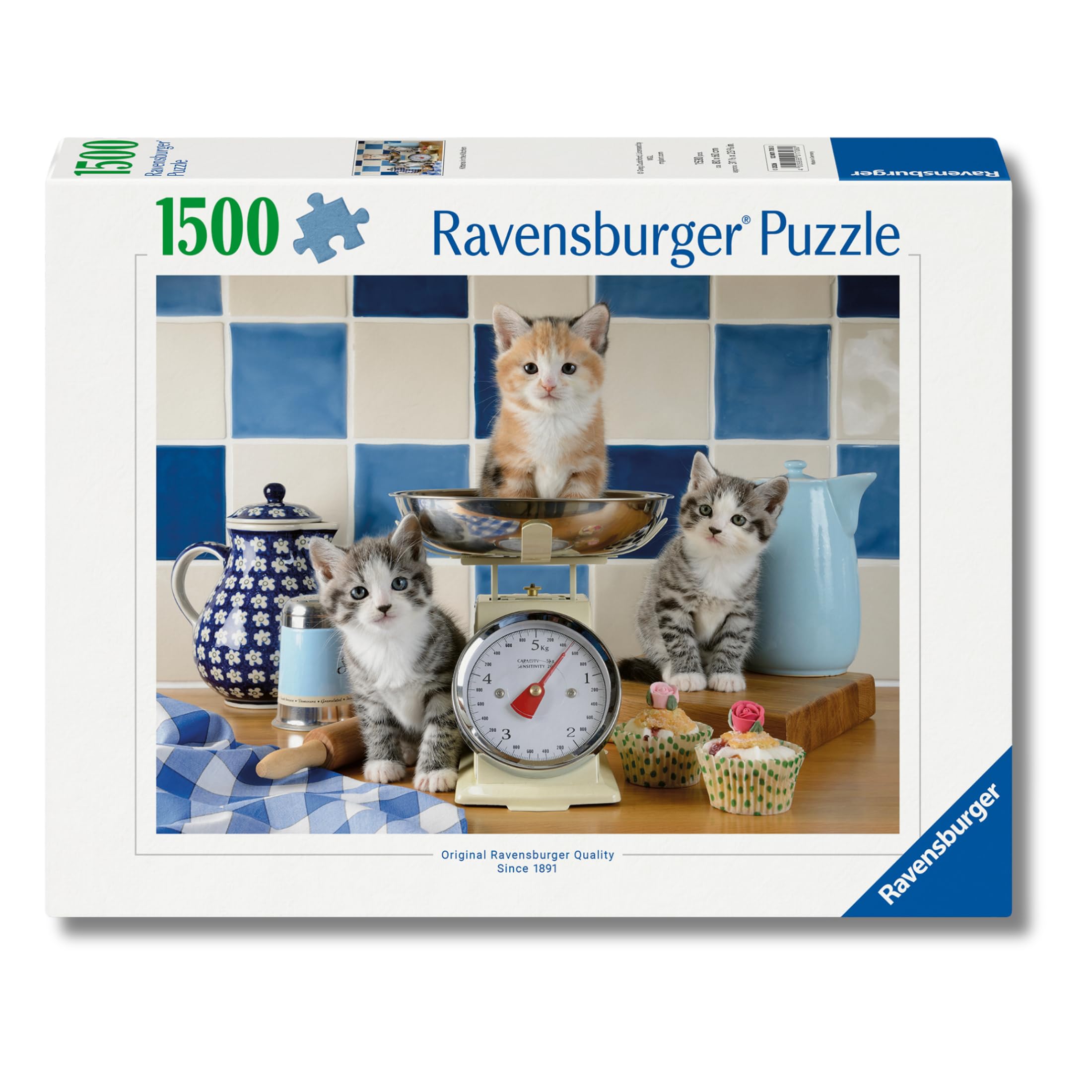 Ravensburger Puzzle 12001708 - Kätzchen in der Küche - Puzzle mit 1500 Teilen, für Katzen-Freunde ab 14 Jahren
