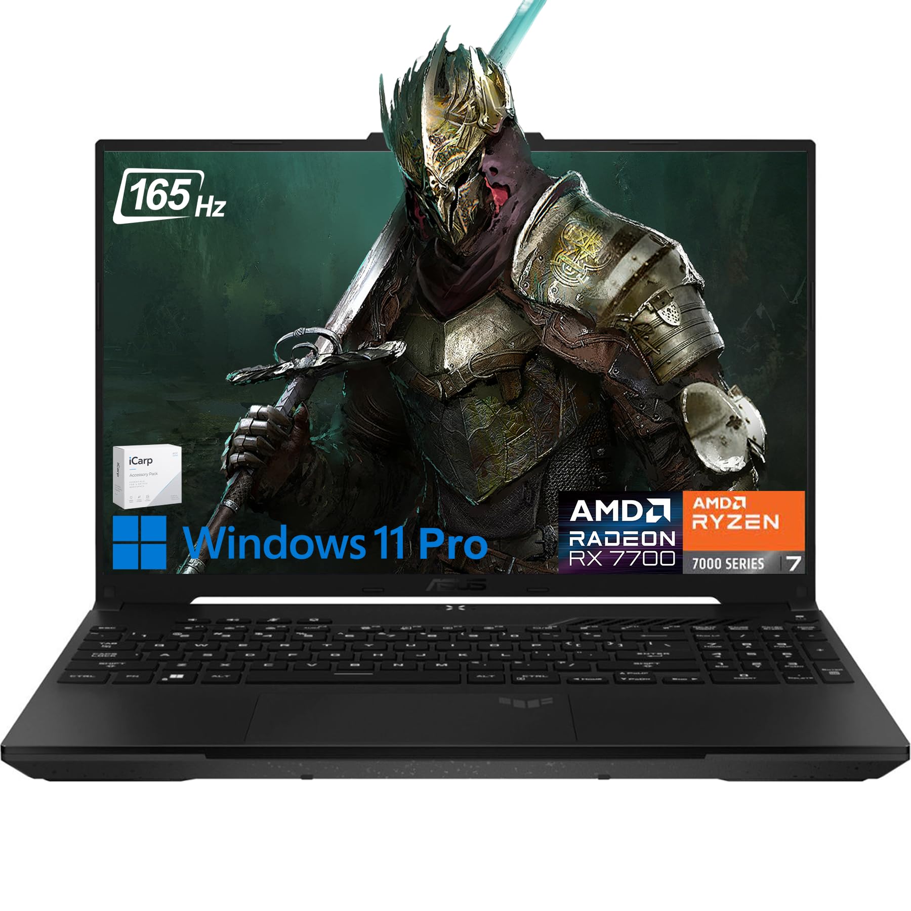 ASUS TUF Gaming A16 Laptop 16" WUXGA 165Hz 7ms 100% sRGB AMD Octa-core Ryzen 7 7735HS 32GB RAM 1TB SSD AMD Radeon RX 7700S 8GB (>RTX4060) Backlit USB-C USB4 Fast Charging Win11 Pro w/ICP Accessory
