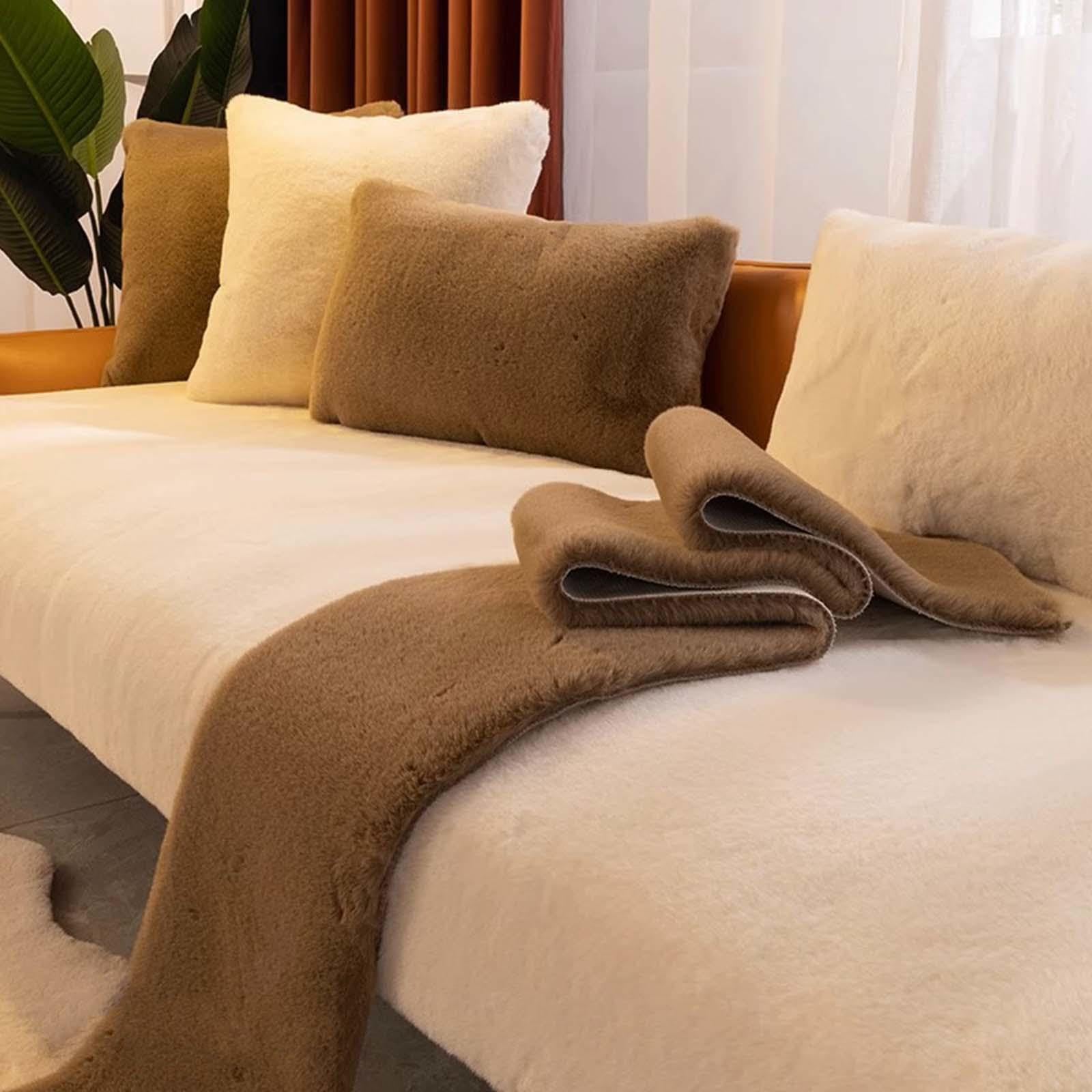 Housse de canapé antidérapante design lapin blanc protège des griffes