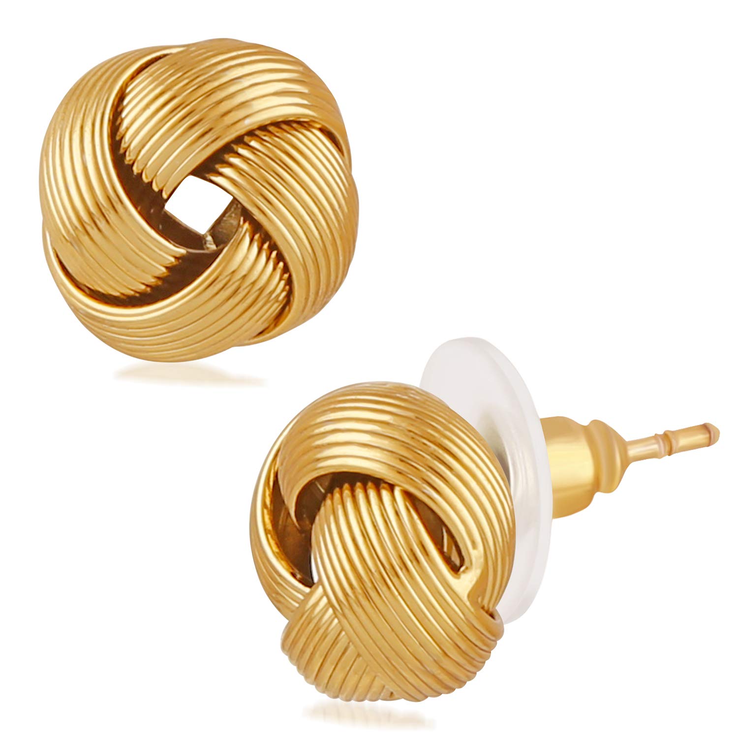 Mahi Gold Plated Pair of Push Back Piercing Stud/Tops Pair of Mens Earrings (ER1109569GMen) (B0CL4QWFQ7) Amazon Price History, Amazon Price Tracker