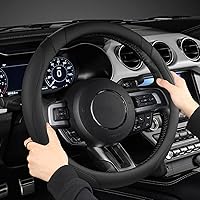 Vista 8 de West Llama - Funda para volante de automóvil (negro, tamaño estándar)