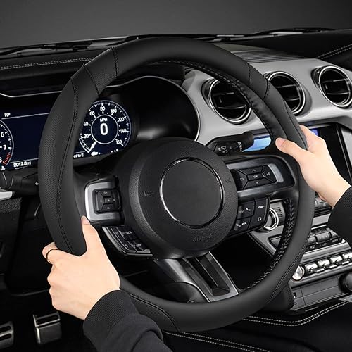 Miniatura 74 de West Llama - Funda para volante de automóvil (negro y morado)