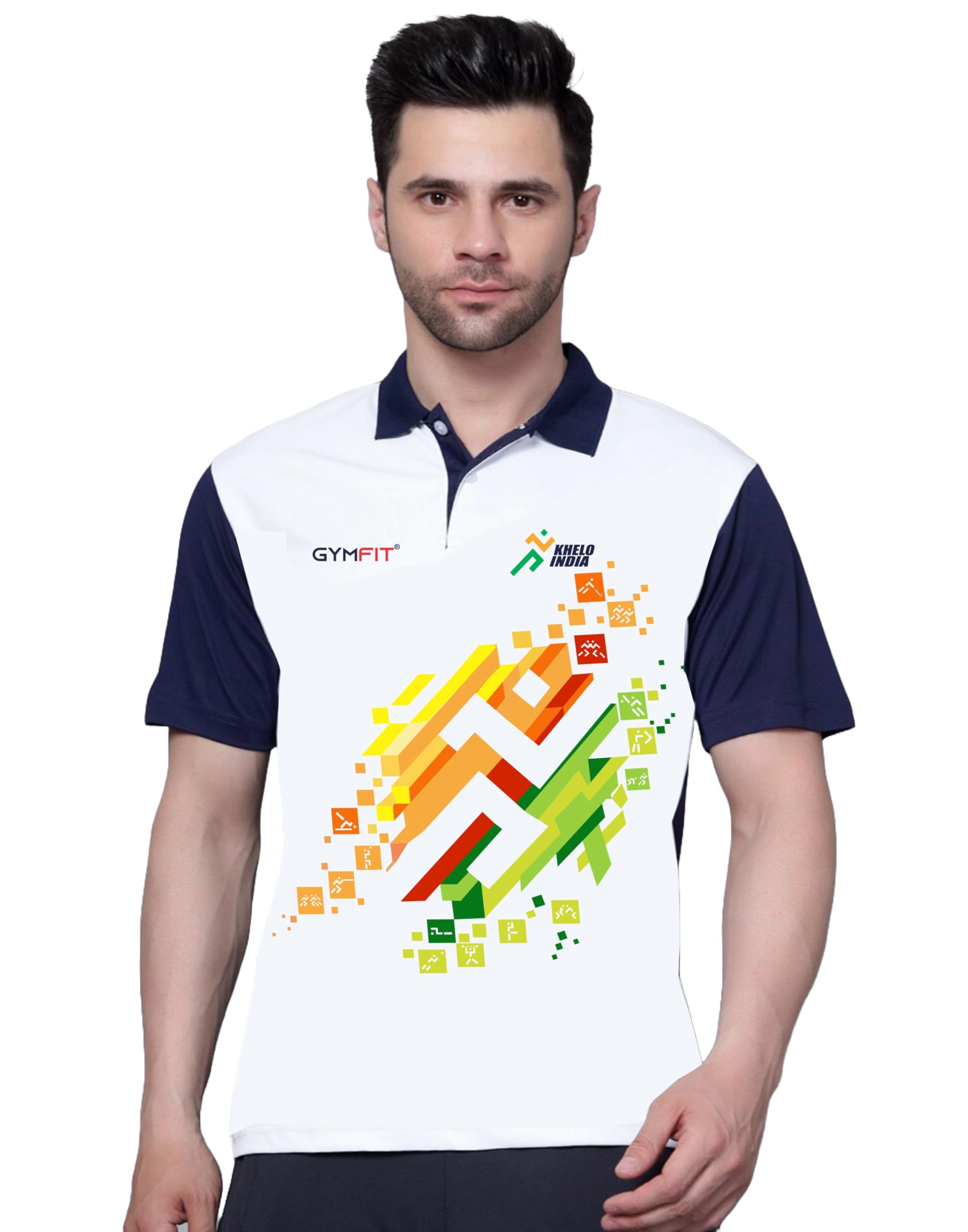 GF2025_G21GK KHELO India Printed Sports Jersey Men & Boy T-Shirts | Regular Fit Half Sleeve Collar Neck 100% Polyester & Premium Sublimation Prints Multicolour-image-18