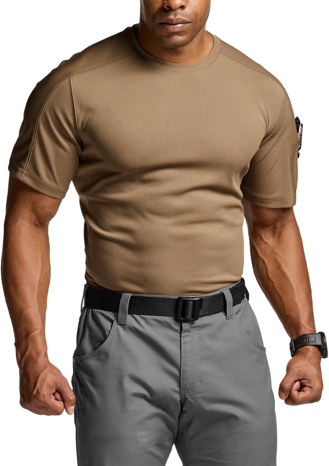 CQR Men's Tactical Short Sleeve T-Shirt, Quick Dry Outdoor Hiking Training Army Shirts, Athletic Gym Workout Tops