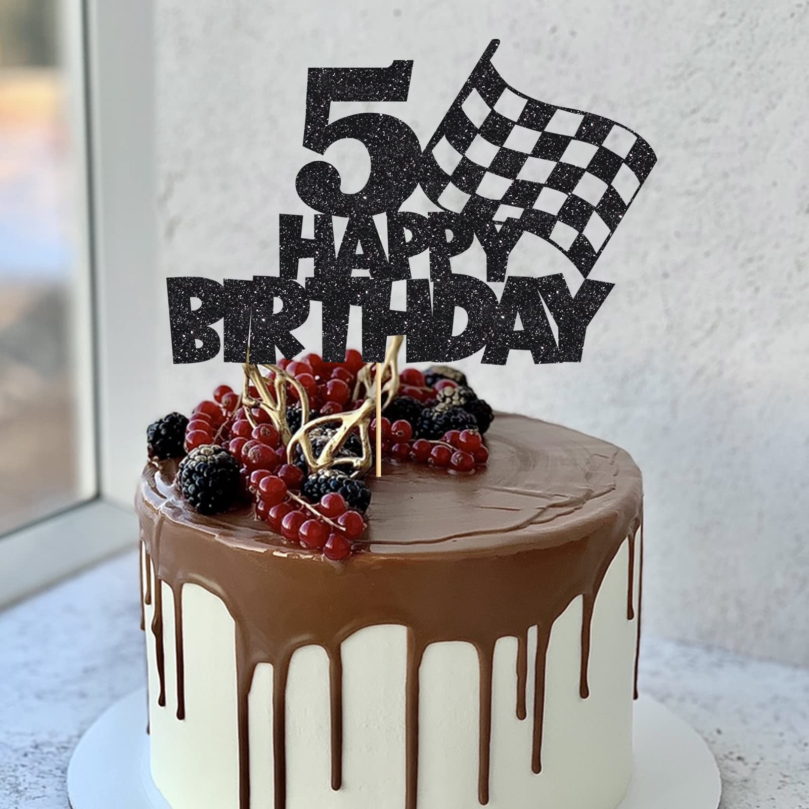 Amazon.co.jp: Happy 5st Birthday ケーキトッパー カーケーキトッパー