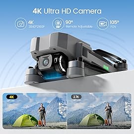 Holy Stone HS440G Drones with Camera for Adults 4k, Under 250g, FPV RC Quadcopter with Brushless Motors, 5GHz Transmission, Auto Return, Follow Me, Waypoints, Foldable Camera Drone for Beginners