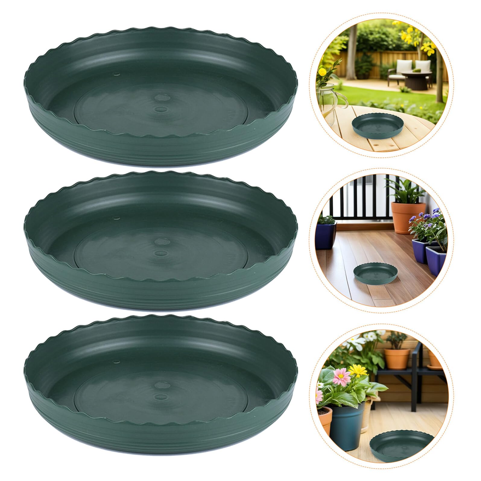 TOYANDONA 20 Piezas Platillos para Plantas Redondos Base para Macetas de Plástico Grueso Bandejas Impermeables para Jardín Interior y Exterior Protección Antigoteo para Plantas