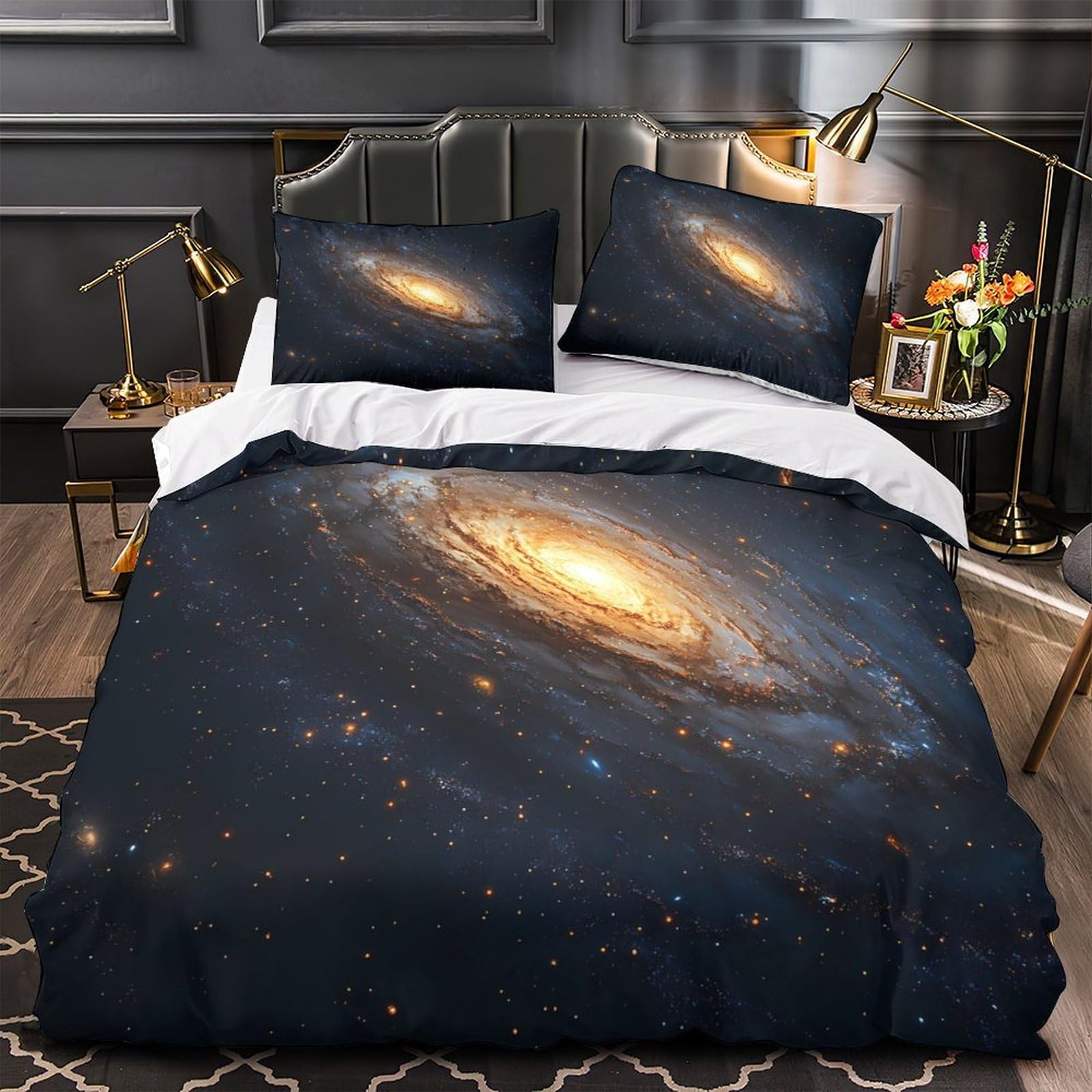 Spirale cosmique drap de couette microfibre respirant pour les nuits des ados et adultes