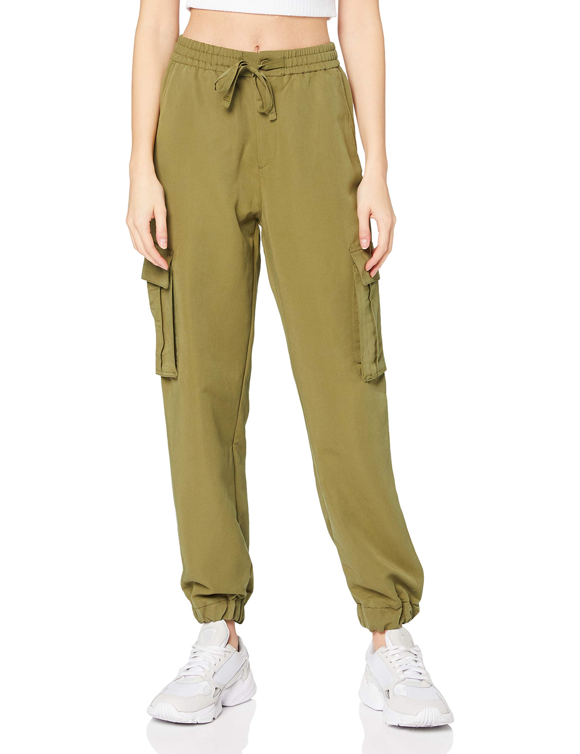 Urban ClassicsWomen's Hose Ladies Viscose Twill Cargo Pants Dress