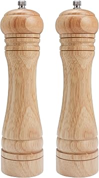 Gulex Wood Pepper Grinder Pepper Mill Adjustable Coarseness 8 Inch Wooden P