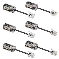 Vista 9 de Uvital Desenredador de cable telefónico, cable de teléfono antienredos, cable giratorio de 360 grados, cable giratorio de línea fija, color negro