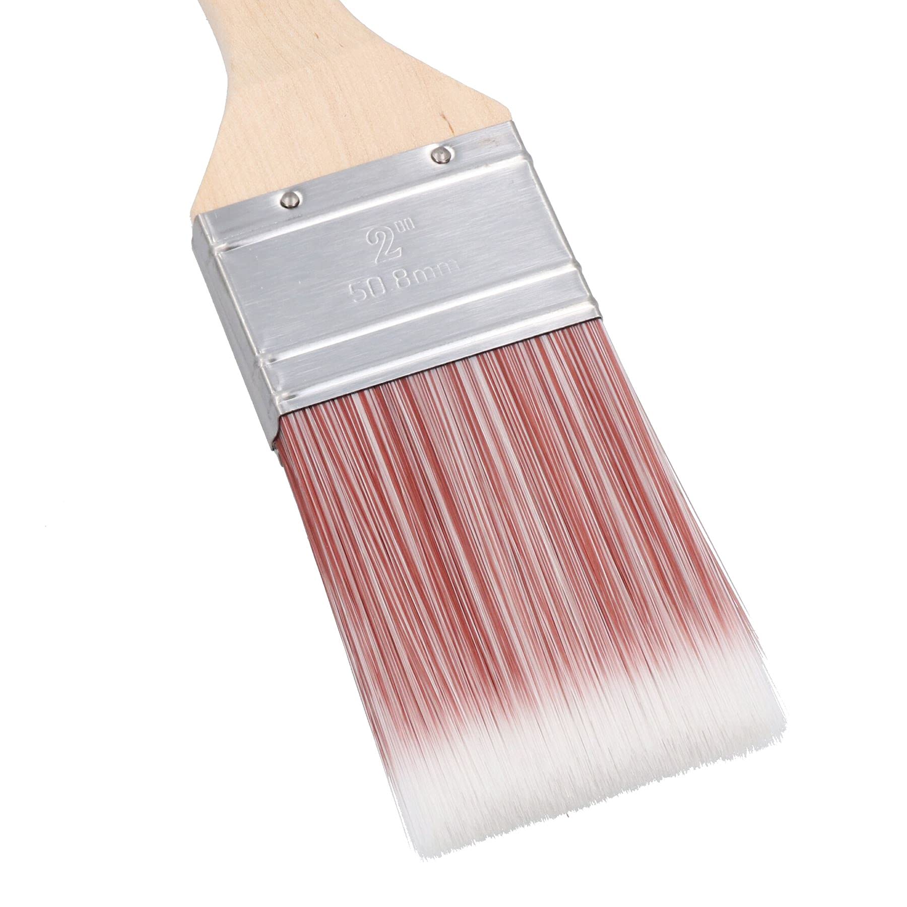 Lot de 9 pinceaux synthétiques pour peinture + décoration - Manche en bois - 2,5 cm - 5,1 cm