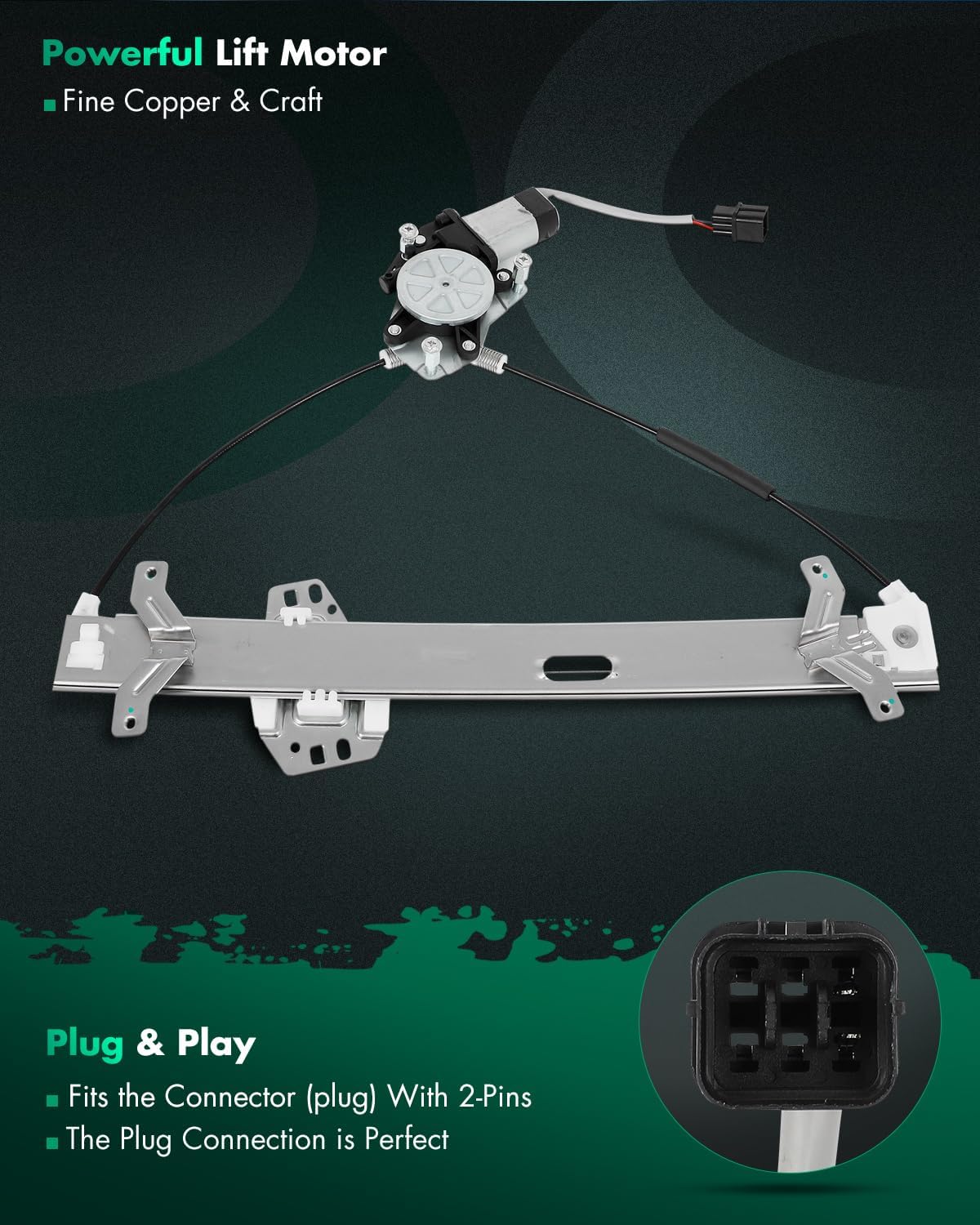 SCITOO Power Window Regulator and Motor fit for 2004 2005 2006 2007 2008 for Acura TSX Front Right Side 748-047