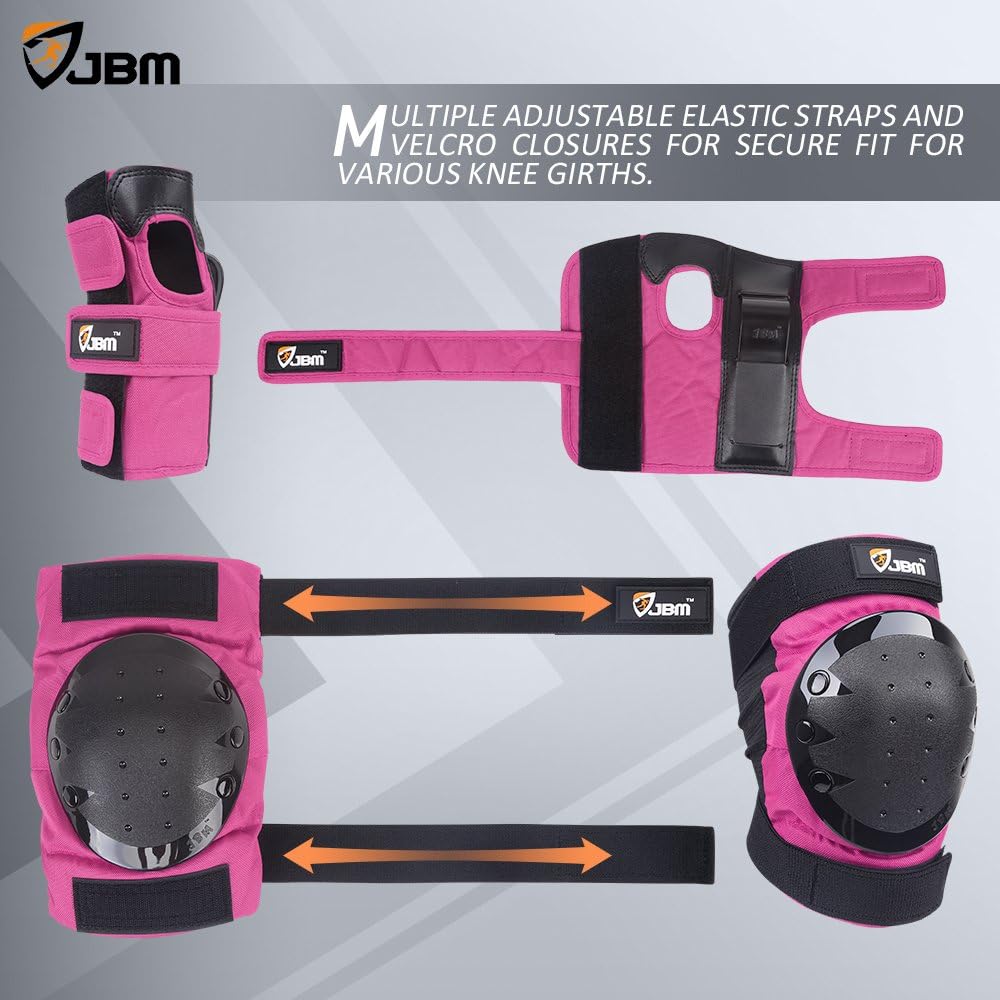 JBM Adult/Child Knee Pads Elbow Pads Wrist Guards 3 in 1 Protective Gear Set for Multi Sports Skateboarding Inline Roller Skating Cycling Biking BMX Bicycle Scooter : Sports & Outdoors